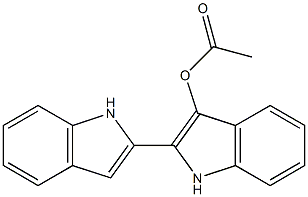 3-acetoxy-2,2'-bi-1H-indole Struktur