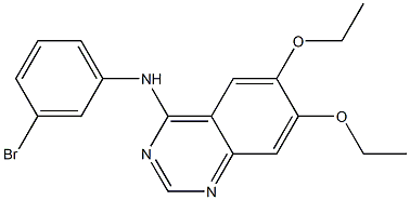 4-(3-bromoanilino)-6,7-diethoxyquinazoline Struktur