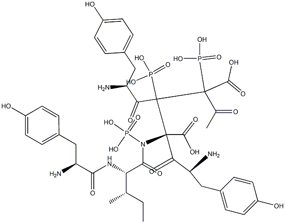 acetyl-phosphotyrosyl-phosphotyrosyl-phosphotyrosyl-isoleucyl-glutamic acid Struktur