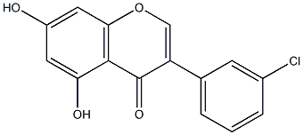 3'-chloro-5,7-dihydroxyisoflavone Struktur