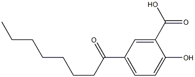 2-hydroxy-5-octanoylbenzoic acid Struktur