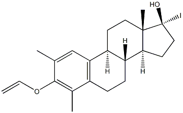 2,4-dimethyl-17-iodovinylestradiol Struktur