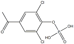 2,6-dichloro-4-acetylphenyl phosphate Struktur