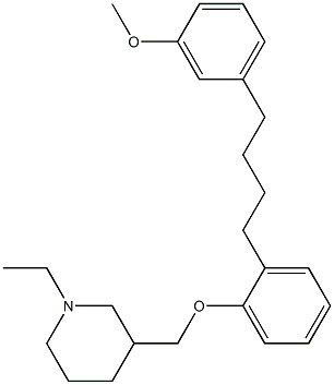 1-ethyl-3-(2-(4-(3-methoxyphenyl)butyl)phenoxymethyl)piperidine Struktur