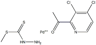 dichloro(2-acetylpyridine-S-methyldithiocarbazate)palladium(II) Struktur