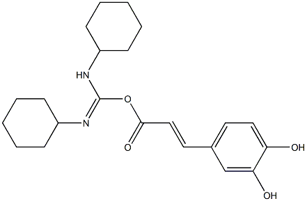 N,N'-dicyclohexyl-O-(3,4-dihydroxycinnamoyl)isourea Struktur