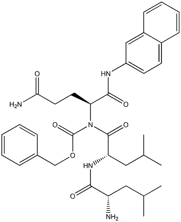 benzyloxycarbonylleucyl-leucyl-glutamine-2-naphthylamide Struktur