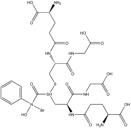 S-(N-hydroxy-N-bromophenylcarbamoyl)glutathione Struktur