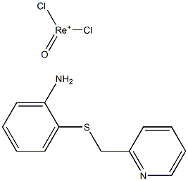 dichlorooxo(2-(2-pyridylmethylthio)aniline)rhenium(V) Struktur