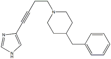 4-benzyl-1-(4-(1H-imidazol-4-yl)but-3-ynyl)piperidine Struktur