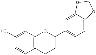 7-hydroxy-3',4'-(methylenedioxy)flavan Struktur