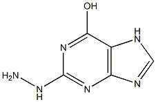 2-hydrazinohypoxanthine Struktur