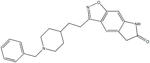 5,7-dihydro-3-(2-(1-(phenylmethyl)-4-piperidinyl)ethyl)-6H-pyrrolo(3,2-f)-1,2-benzisoxazol-6-one Struktur