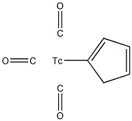 cyclopentadienyl tricarbonyl technetium Struktur