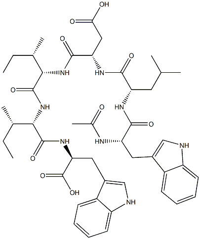 acetyl-tryptophyl-leucyl-aspartyl-isoleucyl-isoleucyl-tryptophan Struktur