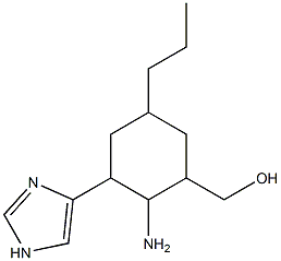 2-amino-3-(1H-imidazol-4(5)-yl)propyl cyclohexylmethyl ether Struktur