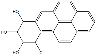 7,8,9-trihydroxy-10-chloro-7,8,9,10-tetrahydrobenzo(a)pyrene Struktur