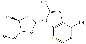 8-hydroxy-2'-deoxyadenosine Struktur