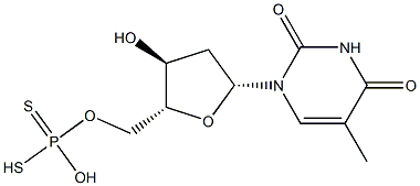 thymidine-5'-dithiophosphate Struktur