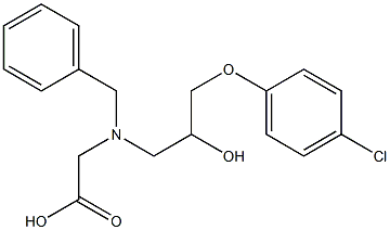 N-benzyl-N-(3-(4-chlorophenoxy)-2-hydroxypropyl)glycine Struktur