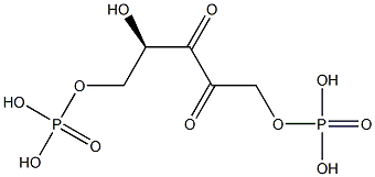 glycero-2,3-pentodiulose 1,5-bisphosphate Struktur