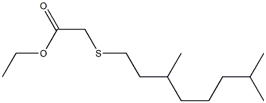 ethyl (3,7-dimethyloctylthio)acetate Struktur