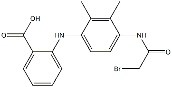 4'-(bromoacetamido)-N-(2,3-dimethylphenyl)anthranilic acid Struktur