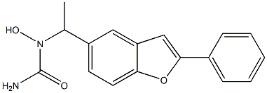 N-hydroxy-N-(1-(2-phenylbenzofuran-5-yl)ethyl)urea Struktur