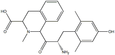 methyl-2',6'-dimethyltyrosinyltetrahydroisoquinoline-3-carboxylic acid Struktur