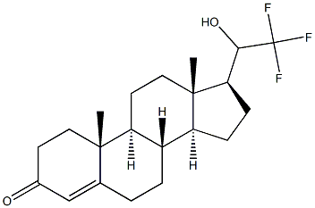 20-hydroxy-21,21,21,-trifluoropregn-4-en-3-one Struktur