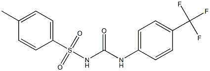 N-(4-methylphenylsulfonyl)-N'-(4-trifluoromethylphenyl)urea Struktur