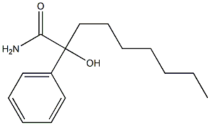 2-hydroxy-2-phenylnonanamide Struktur