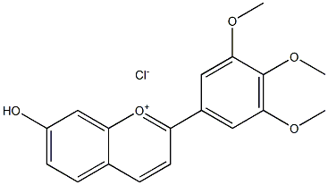 3',4',5'-TRIMETHOXY-7-HYDROXYFLAVYLIUMCHLORIDE Struktur