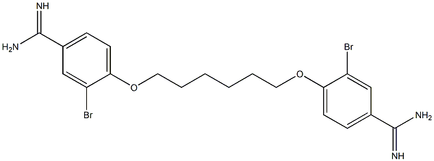 1,6-DI(4-AMIDINO-2-BROMOPHENOXY)-N-HEXANE Struktur