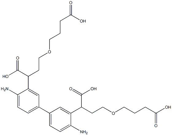 3,3'-BENZIDINEDIOXYDIBUTYRICACID Struktur