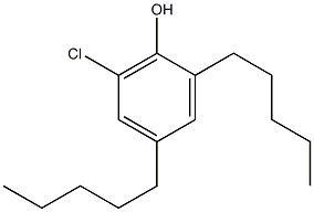 2,4-DIAMYL-6-CHLOROPHENOL Struktur