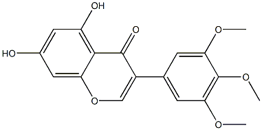 5,7-DIHYDROXY-3-(3,4,5-TRIMETHOXYPHENYL)-4H-1-BENZOPYRAN-4-ONE Struktur