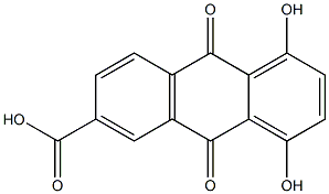 1,4-DIHYDROXY6-CARBOXYANTHRAQUINONE Struktur