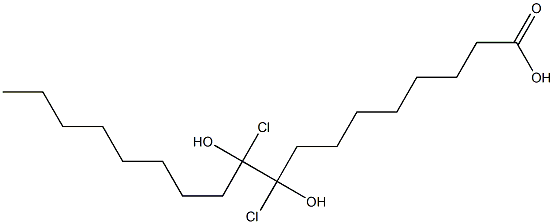 9,10-DICHLORO-9,10-DIHYDROXYSTEARICACID Struktur