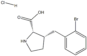 (R)-gamma-(2-bromo-benzyl)-L-proline hydrochloride Struktur