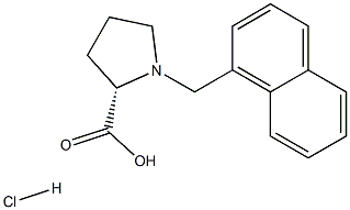 (S)-alpha-(1-Naphthalenylmethyl)-proline hydrochloride Struktur