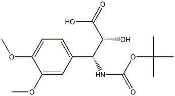 N-Boc-(2R,3R)-3-Amino-2-hydroxy-3-(3,4-dimethoxy-phenyl)-propanoic acid Struktur