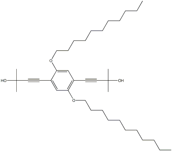 4,4''[2,5-BIS(UNDECYLOXY)-1,4-PHENYLENE]BIS[2-METHYL-3-BUTYN-2-OL] Struktur