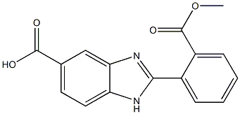 2-(2-Methoxycarbonylphenyl)-1H-benzimidazole-5-carboxylic acid Struktur