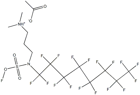 N,N-dimethyl,3-perfluorooctylsulfoaminopropyl-amminium,acetate Struktur