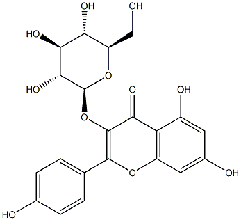 5,7-dihydroxy-2-(4-hydroxyphenyl)-3-[(2S,3R,4S,5S,6R)-3,4,5-trihydroxy-6-(hydroxymethyl)oxan-2-yl]oxy-chromen-4-one Struktur