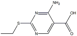 4-Amino-2-ethylsulfanyl-pyrimidine-5-carboxylic acid Struktur