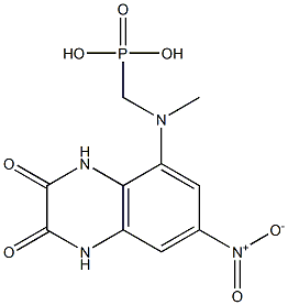 [(7-nitro-2,3-dioxo-1,4-dihydroquinoxalin-5-yl)methylamino]methylphosphonic acid Struktur