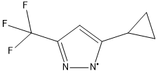 (5-Cyclopropyl-3-trifluoromethyl-pyrazol-1-yl)- Struktur