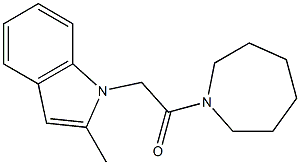 1-(2-Azepan-1-yl-2-oxo-ethyl)-2-methyl-1H-indole- Struktur